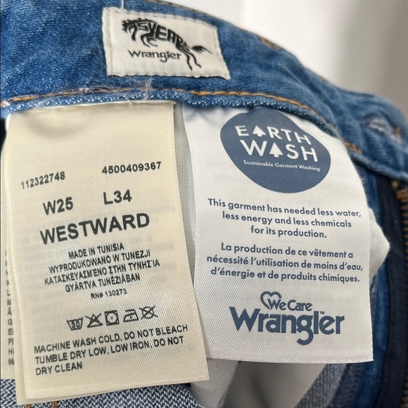 Wrangler Blue Patterned Flare Jeans - Picture 9 of 17